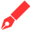 赤色のペン